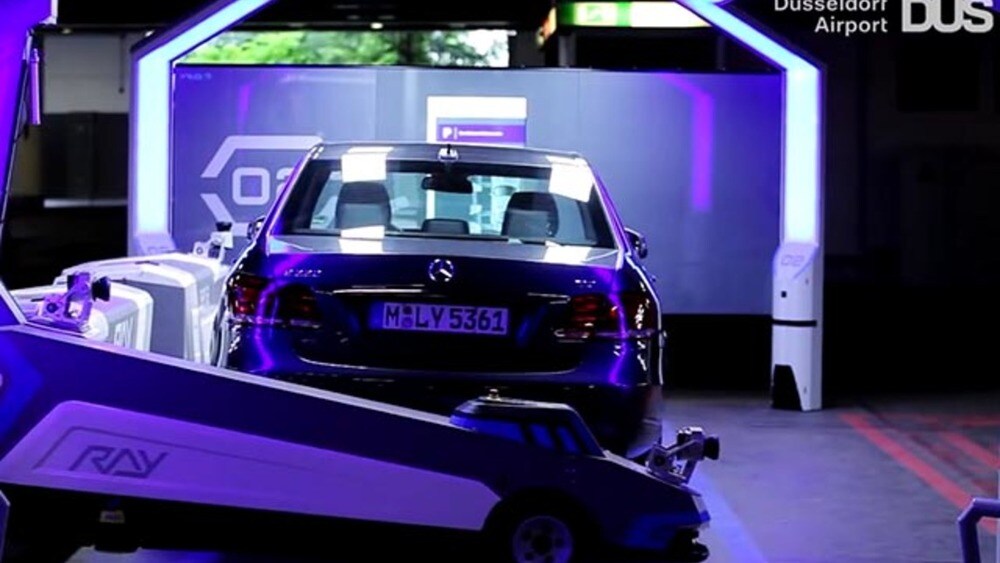 Parcheggio automatico all'aeroporto di Dusseldorf