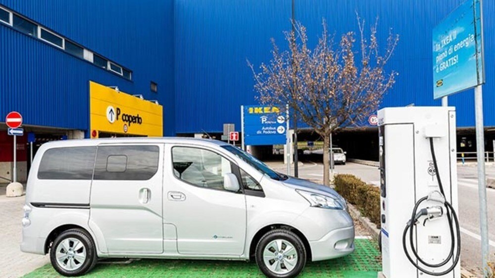 Nissan elettrizza Ikea con la ricarica rapida