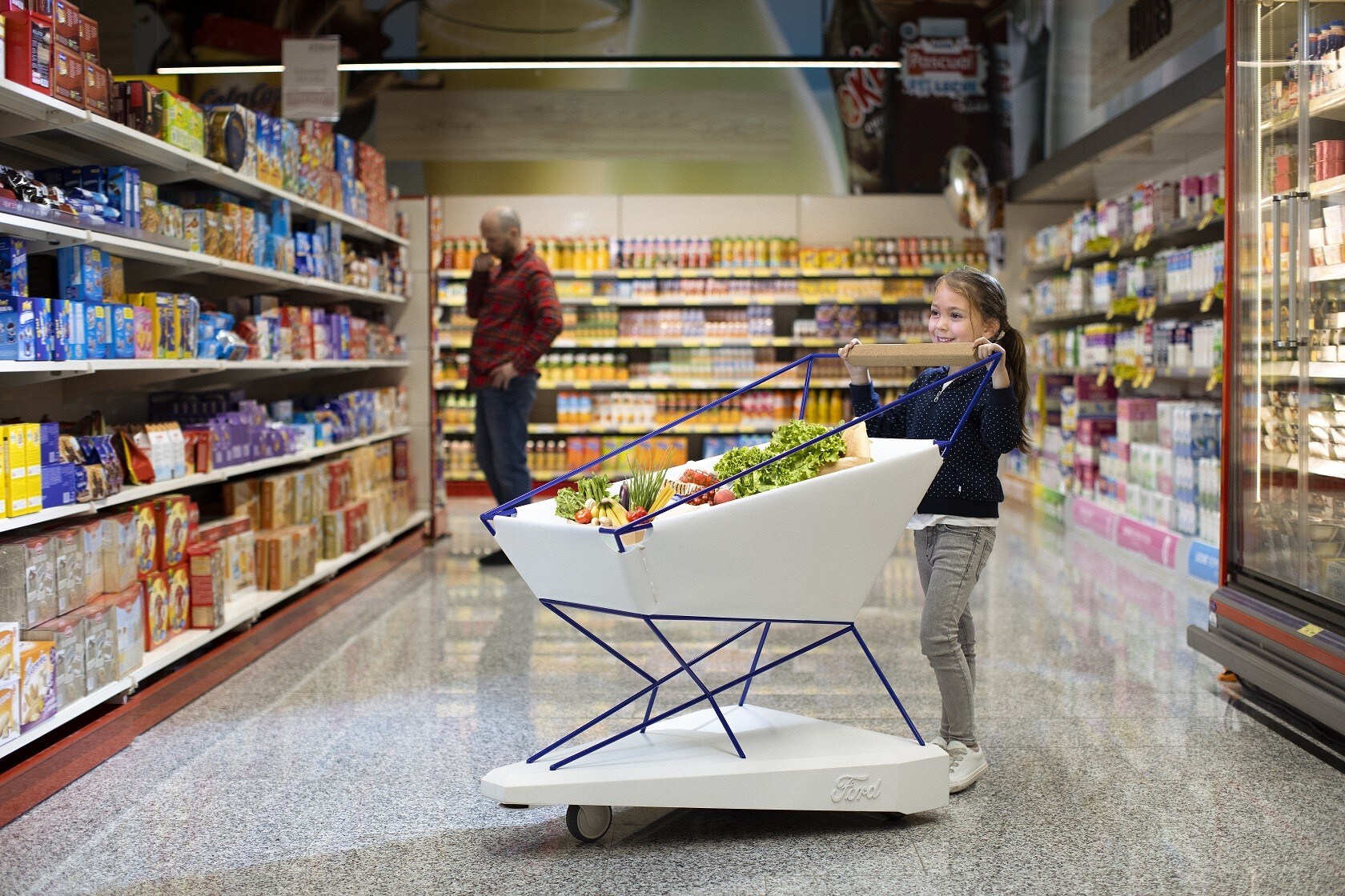 Self-Braking Trolley: tecnologia Ford per genitori