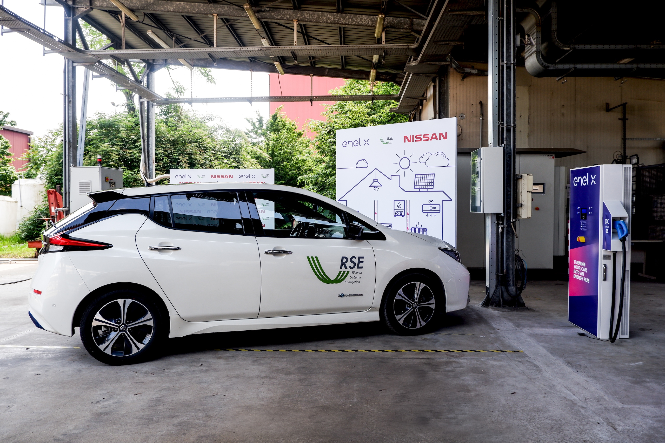 Enel X, in collaborazione con RSE e Nissan, avvia la sperimetazione del Vehicle-to-Grid