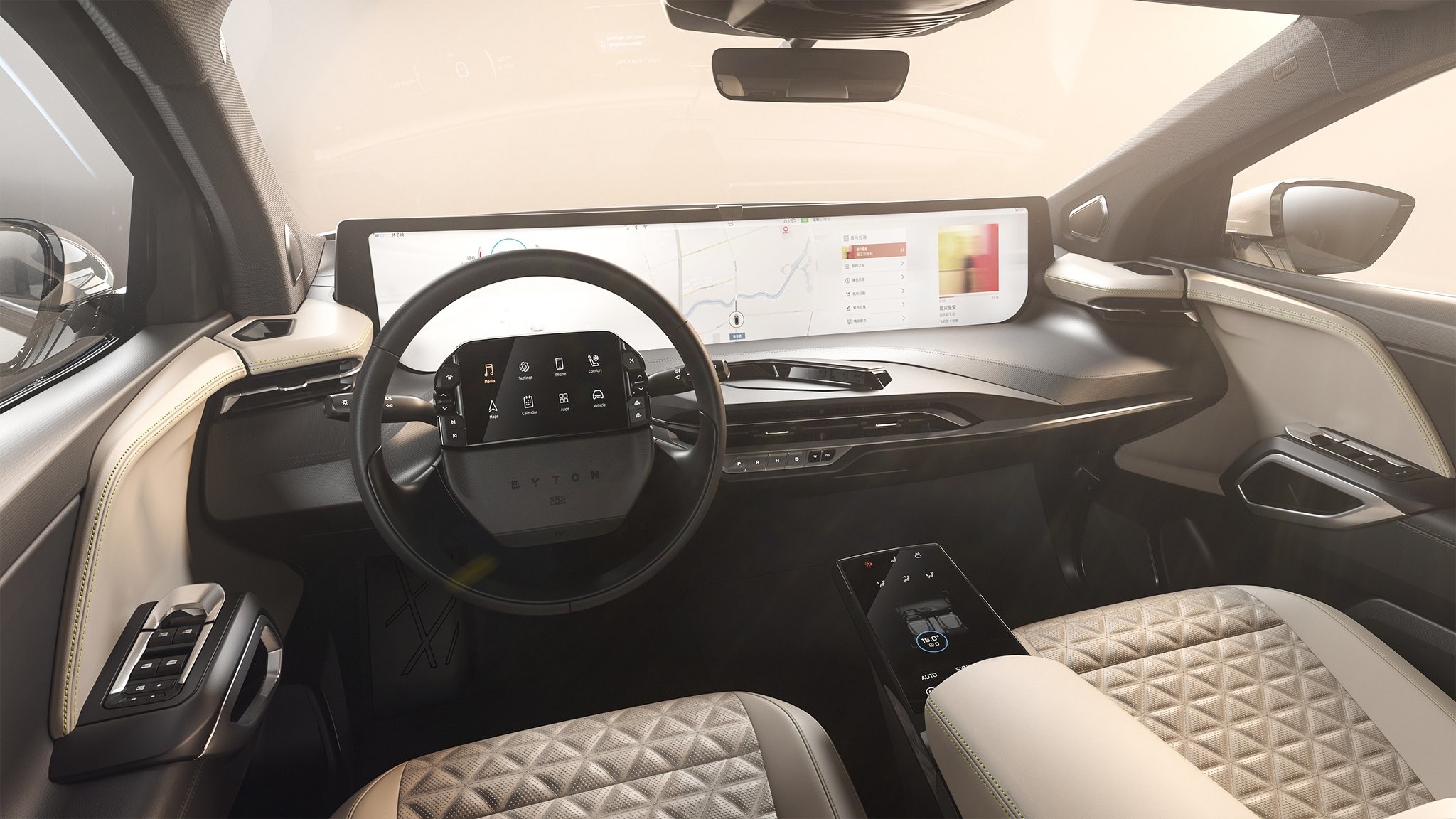 Byton M-Byte conferma il maxischermo 48 pollici