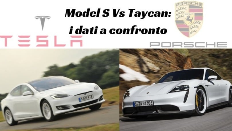Tesla Model S e Porsche Taycan Turbo S, super elettriche a confronto