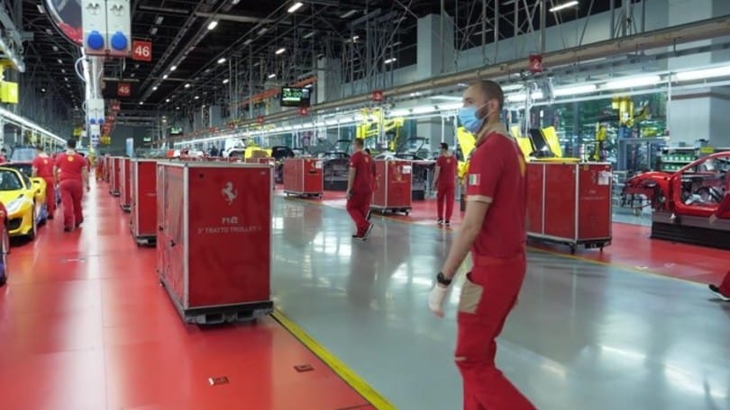 Ferrari: la produzione torna a pieno regime VIDEO