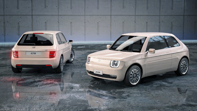 Fiat 126 Vision, l'iconica utilitaria rivive in un render