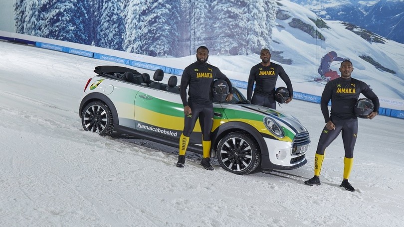 La MINI Cabrio della nazionale giamaicana di bob