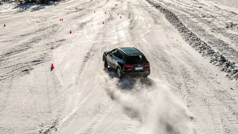 Audi e-tron a Cortina d'Ampezzo FOTO