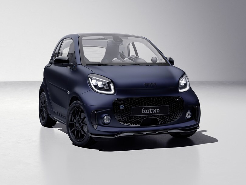 smart EQ fortwo edition bluedawn, eleganza in tessuto blu