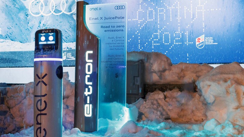 Audi con Enel X per i mondiali di Sci Alpino 2021 a Cortina D'Ampezzo