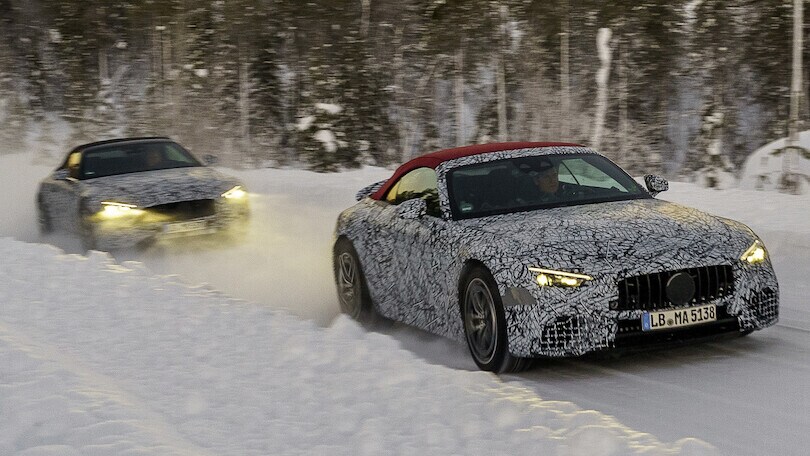 Mercedes SL 2022, i muletti