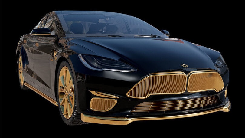 Caviar Model Excellence 24K, la Tesla nera e oro
