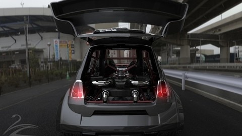 550 Italia by Lazzarini Design: Fiat 500 con motore V8 Ferrari