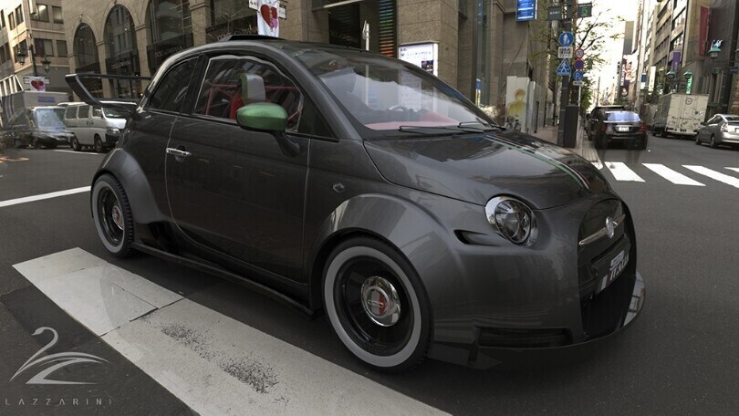 Fiat 500 con V8 Ferrari by Lazzarini Design: piccola e terribile