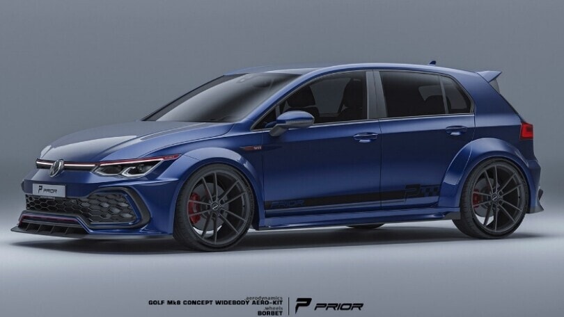 Volkswagen Golf 8 GTI, look spregiudicato con Prior Design