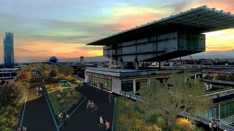 Giardino sospeso sul Lingotto Fiat a Torino