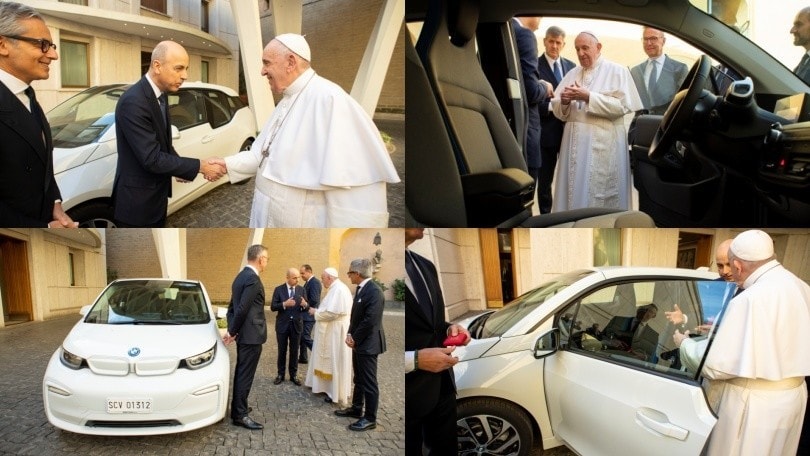 BMW i3: Papa Francesco riceve in dono l'elettrica tedesca