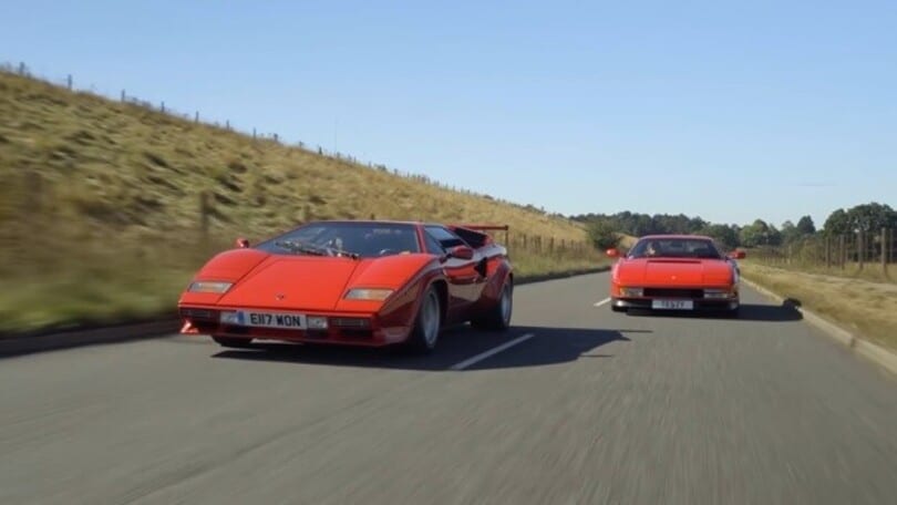 Ferrari Testarossa vs Lamborghini Countach, duello fra le supercar regine