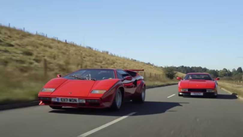 Ferrari Testarossa vs Lamborghini Countach, la sfida sul filo degli '80