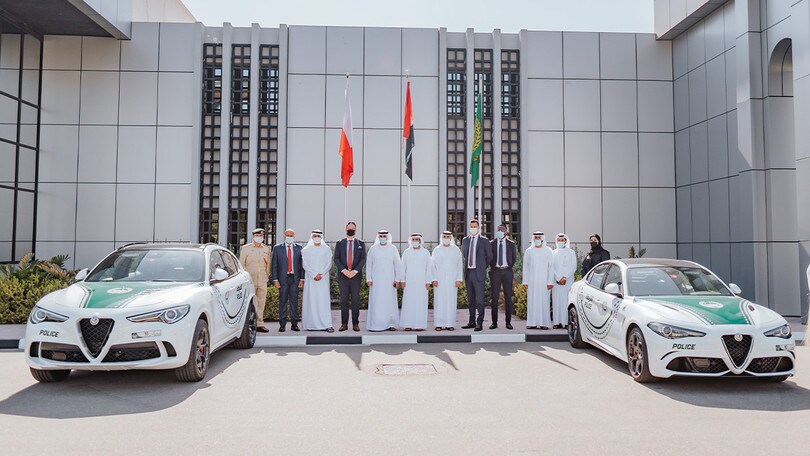 Alfa Romeo Giulia e Stelvio Quadrifoglio nella Polizia di Dubai