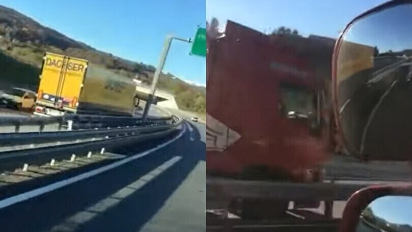 Camion contromano a 90 km/h: follia sulla A6 Torino-Savona! VIDEO