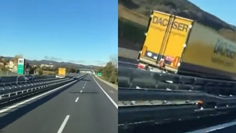 Clamoroso sulla A6 Torino-Savona, camion contromano a 90km/h! VIDEO
