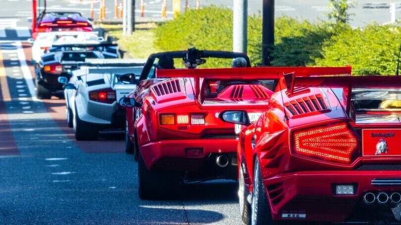 Lamborghini, Countach e non solo danno spettacolo in Giappone