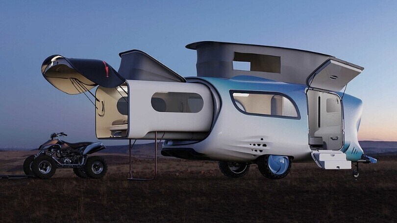 Whale Trailer Cabin, la roulotte “balena” che si trasforma in una casa