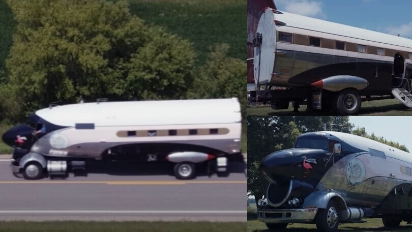 The Fabulous Flamingo, il camper un po' aereo un po' camion