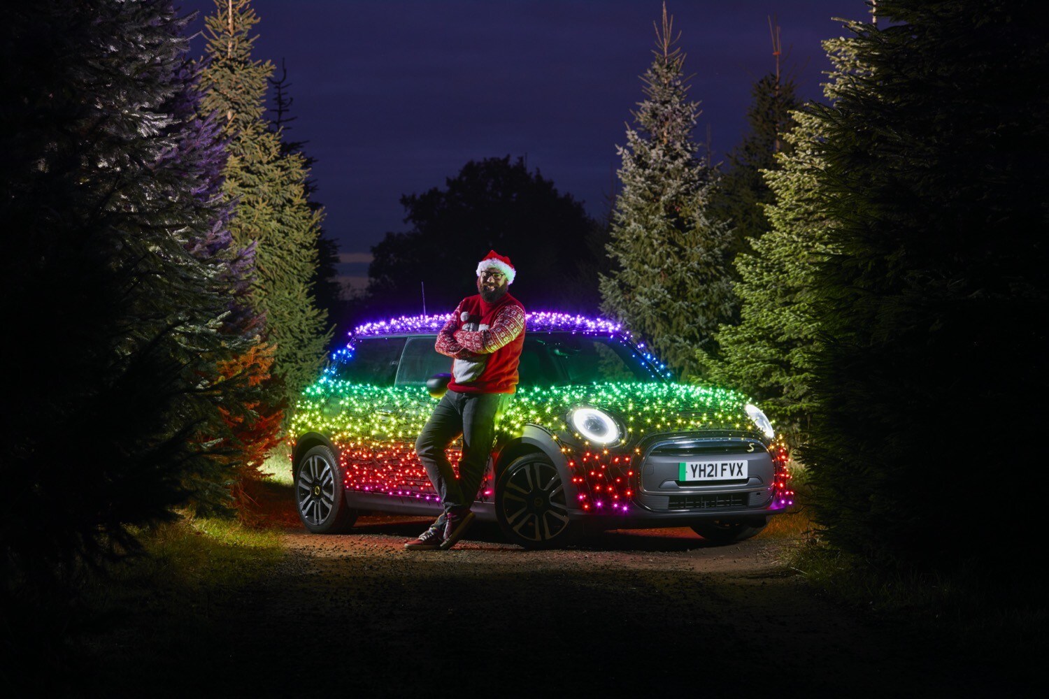 Festive MINI electric, albero di natale viaggiante da 2.000 led