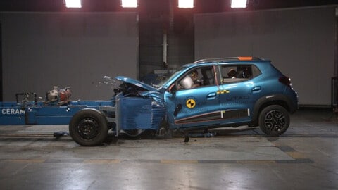 EuroNCAP, il crash test della Dacia Spring