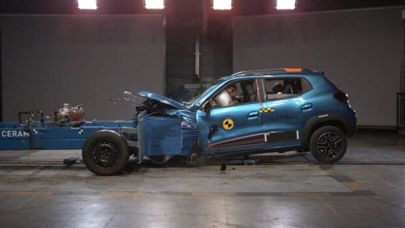 EuroNCAP, il crash test della Dacia Spring