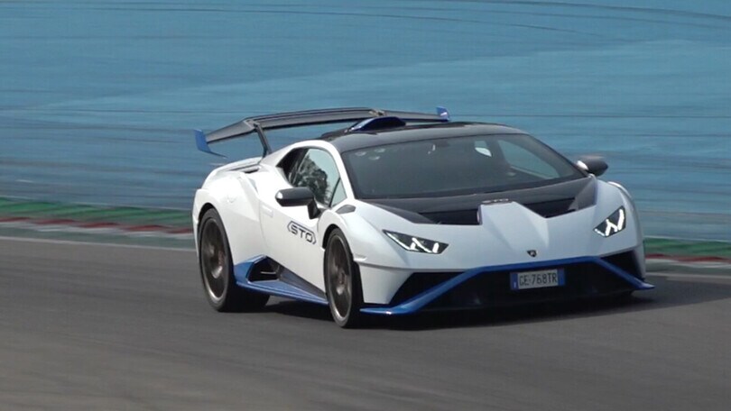 Lamborghini Huracán STO, il test in pista a Imola