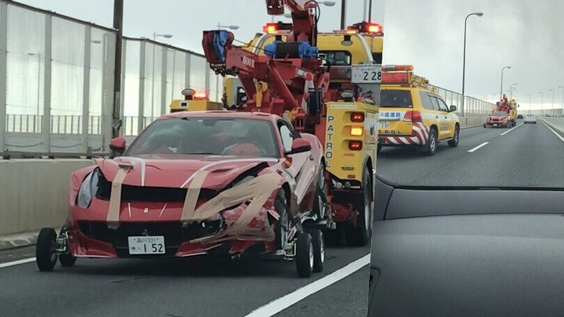 Ferrari F12tdf, incidente clamoroso per la rara supercar da 780 cv