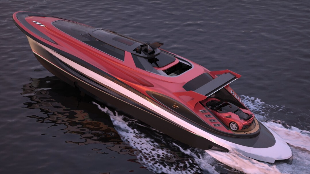 GT Mediterranea, il super yacht per navigare con una Ferrari