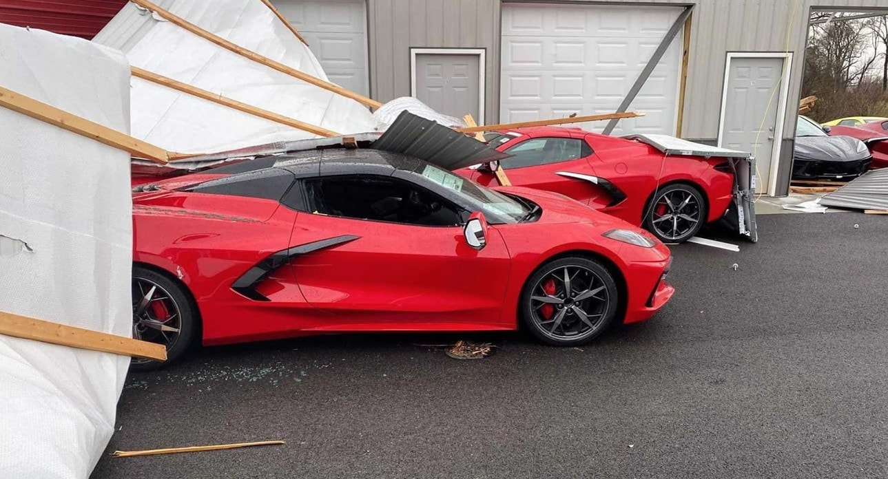 Chevrolet Corvette, 120 esemplari distrutti da un tornado negli USA