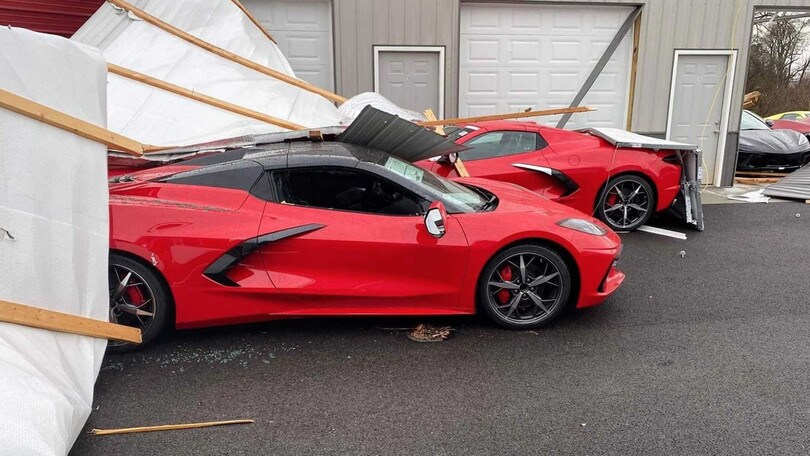 Chevrolet Corvette, 120 esemplari distrutti da un tornado negli USA