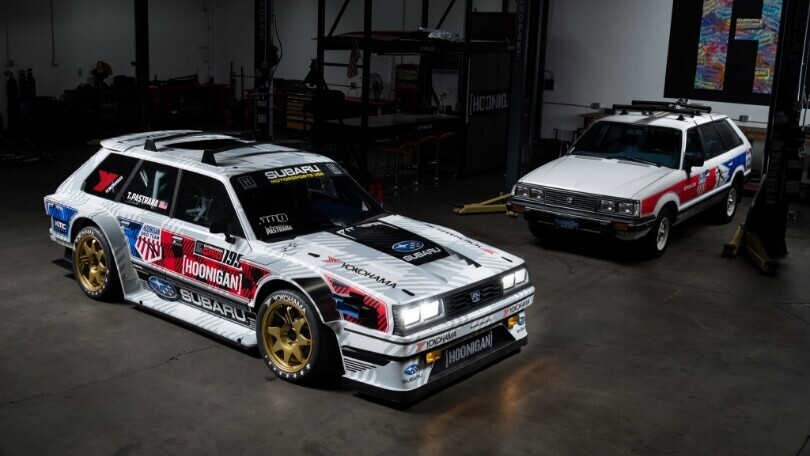 Subaru GL Wagon del 1983 alla Gymkhana