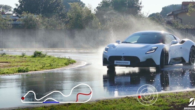 Bridgestone, pista avanzata di guida sul bagnato vicino a Roma
