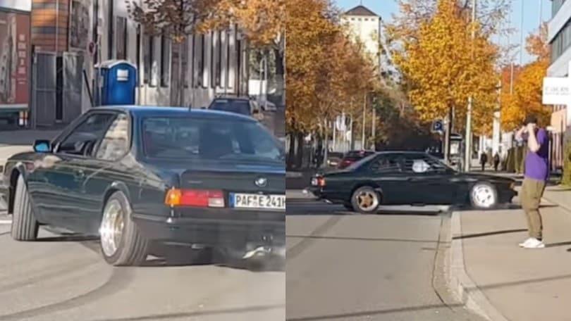 Derapa in BMW per il pubblico, ma rimedia solo una brutta figura VIDEO