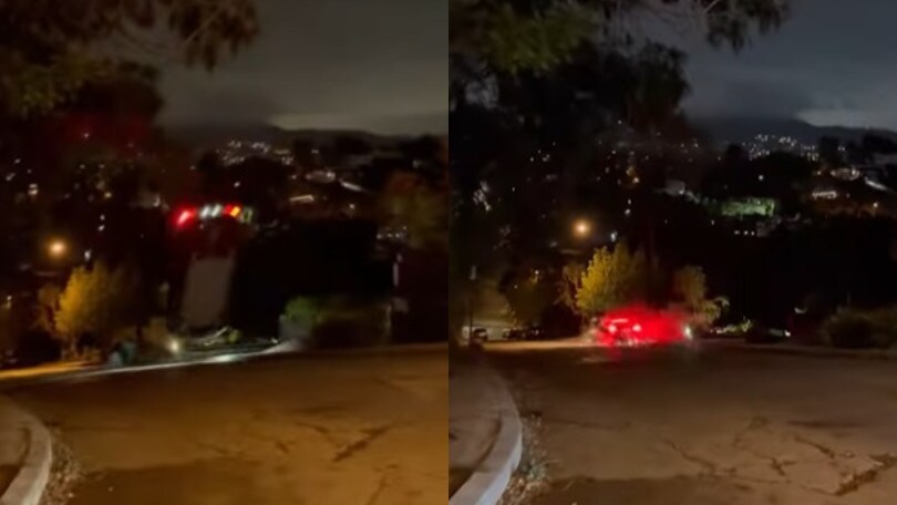 Folle su una Tesla compie un’acrobazia ma si schianta a bordo strada