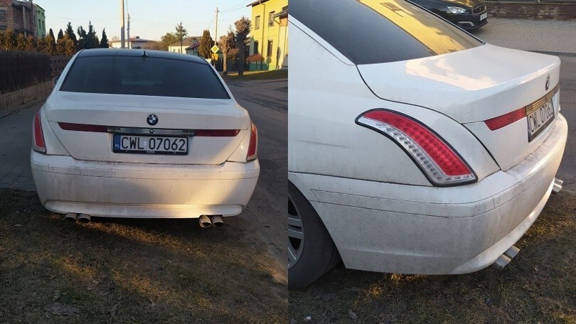 La BMW Serie 7 con i fari posteriori della Lancia Delta