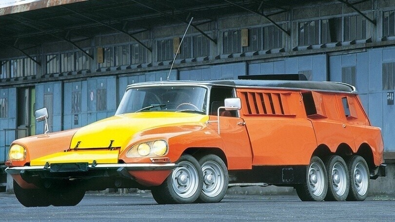 Michelin PLR: la stravagante Citroen con 10 ruote e 2 motori