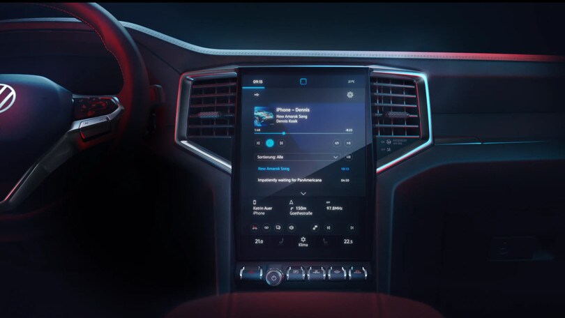 Volkswagen Amarok, prima immagine dei nuovi interni del pick-up