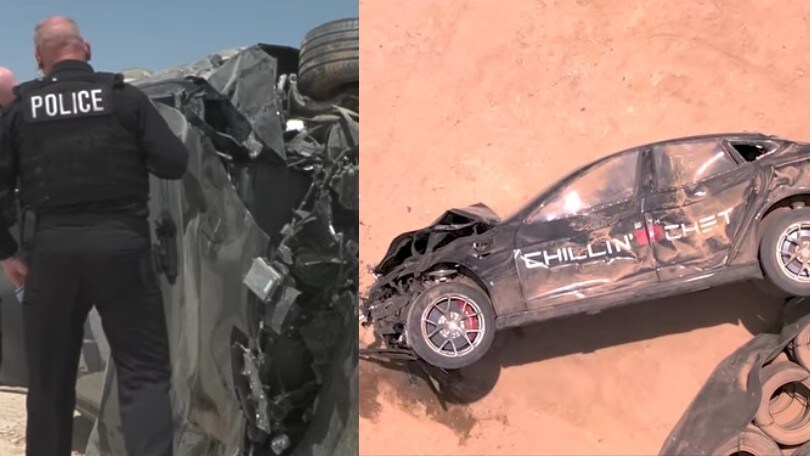 Guasto ai freni a 270 km/h: lo youtuber si schianta con la Tesla