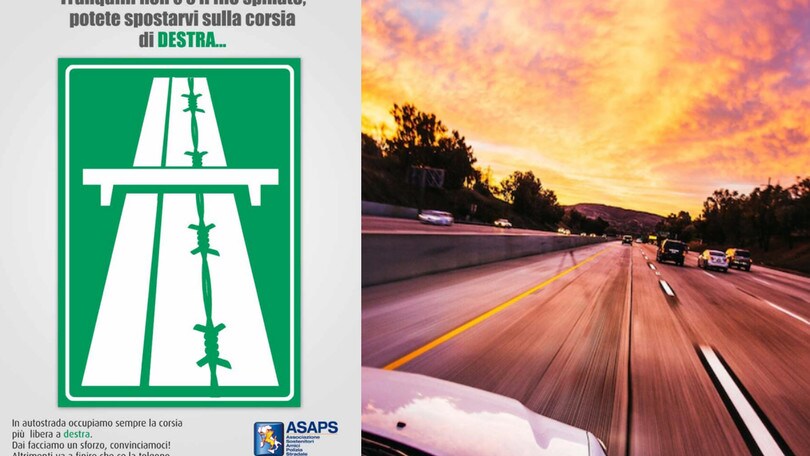 Autostrada, impazza la campagna per la “riconquista” della corsia più a destra