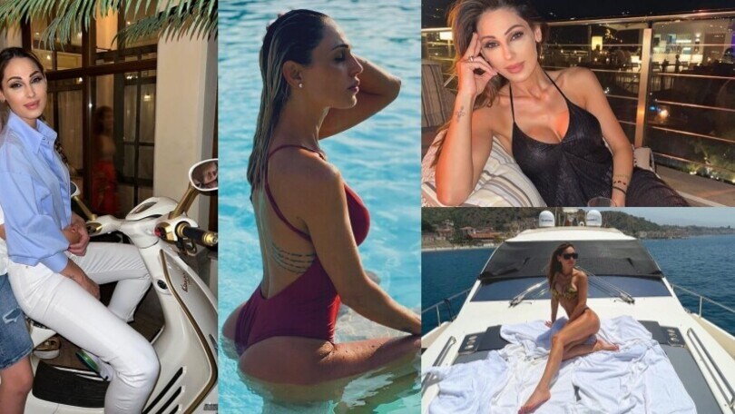 Anna Tatangelo, estate in libertà tra bikini esplosivi e giri in Vespa