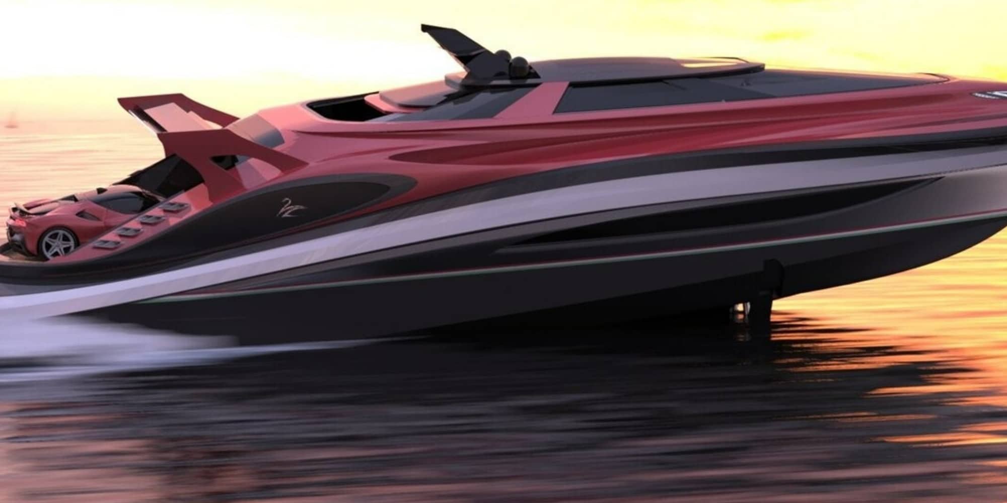 Il superyacht italiano con tanto di garage per la Ferrari