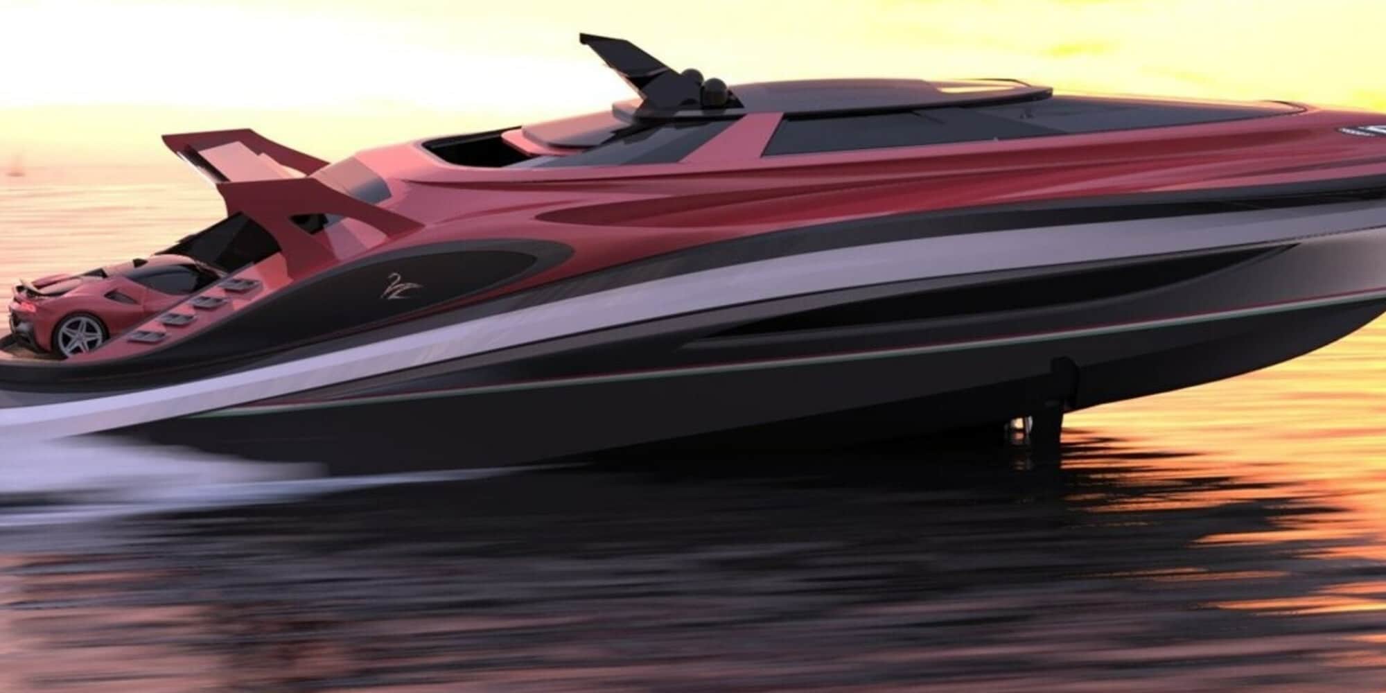 Il superyacht italiano con tanto di garage per la Ferrari