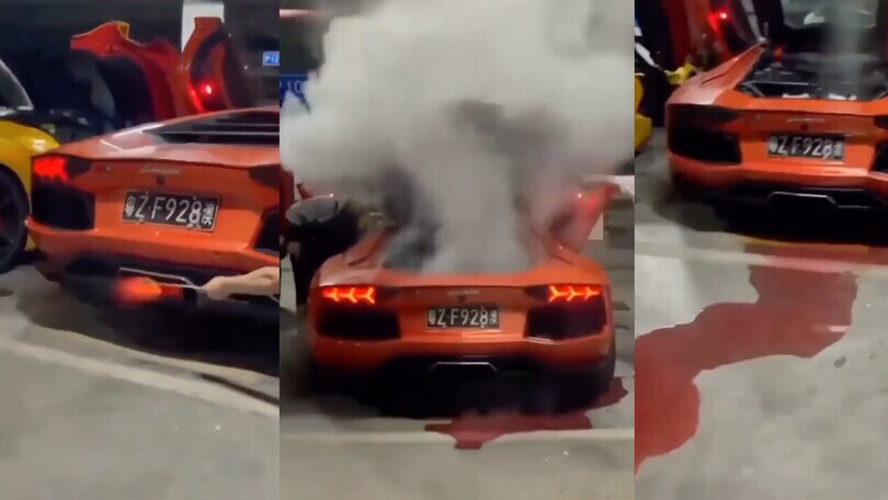 Provano a cuocere la cena con il V12 Lambo: l'esito è disastroso