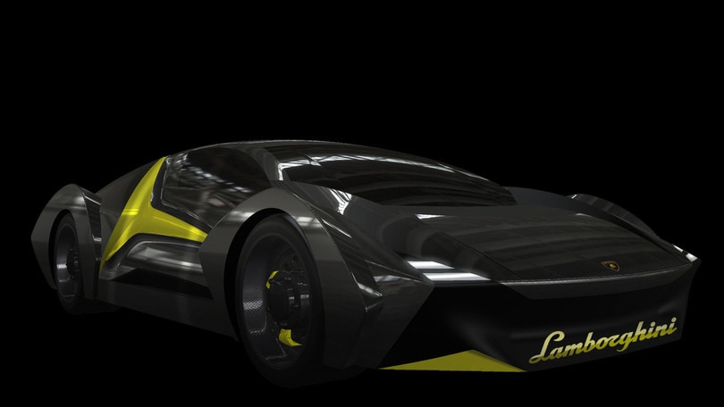 Lamborghini Gaur, il rendering
