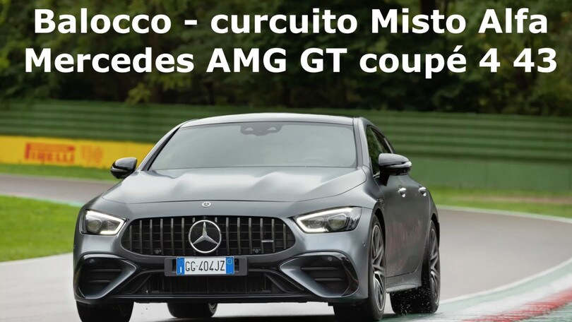 Mercedes AMG GT Coupé 4, la prova in pista